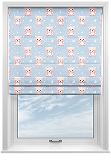 Little Bear, Pastels - Roman Blind
